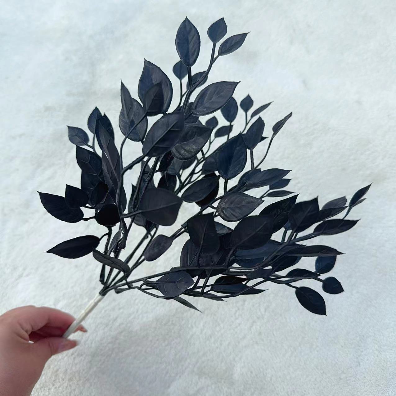 Desk Setup Plants - Schwarze Halloween-Kunstblumen-Dekoration, Pflanze, Zweig, Bambus, Dahlie,