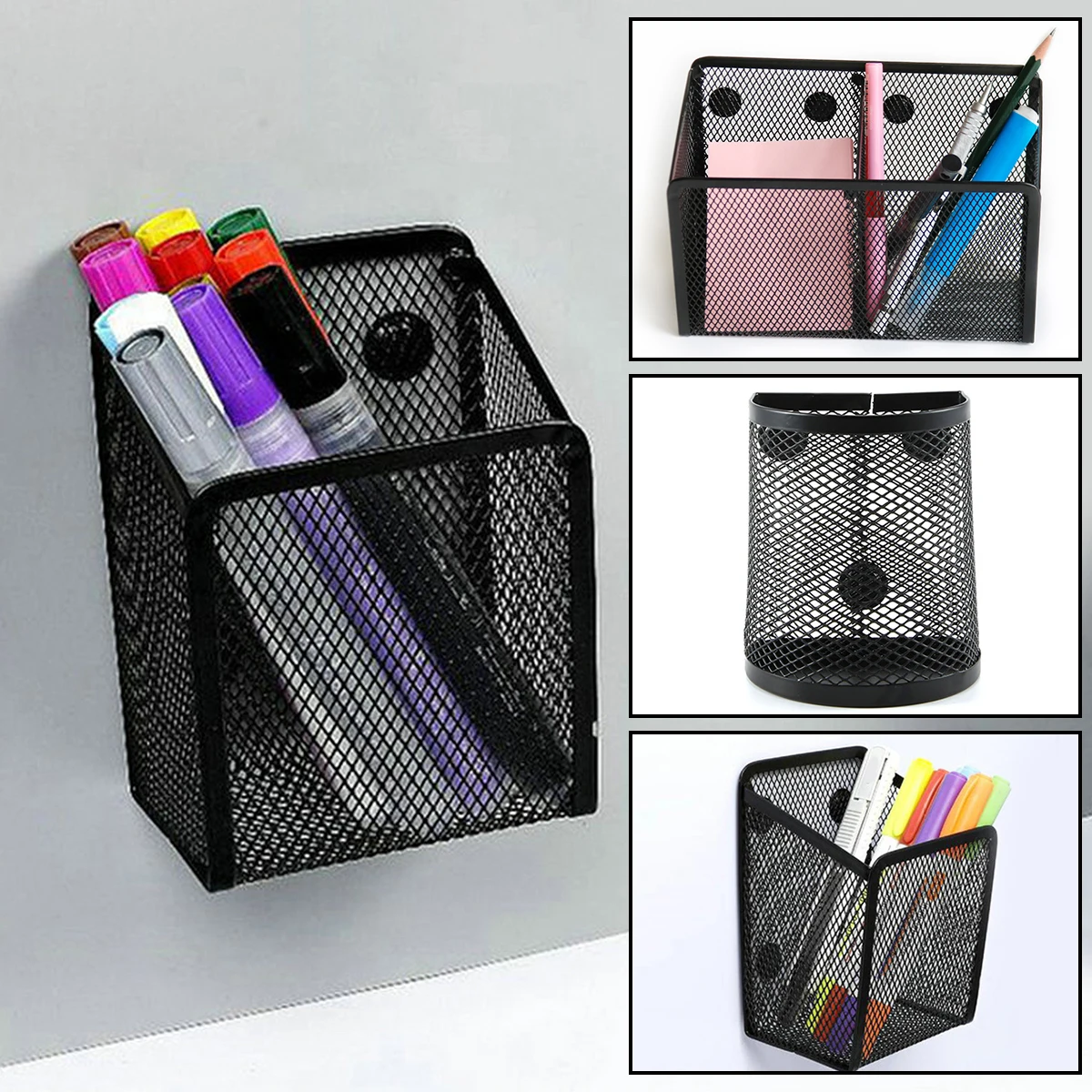 Pen Cup Magnetic - Stiftbecher aus Metallgeflecht, stabiler magnetischer Stifthalter,
