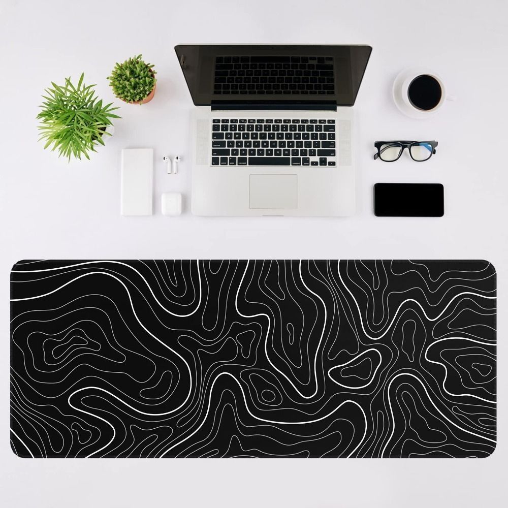 Desk Setup Rug - Professionelles Gaming-Mauspad in Topographischer Form Rutschfest