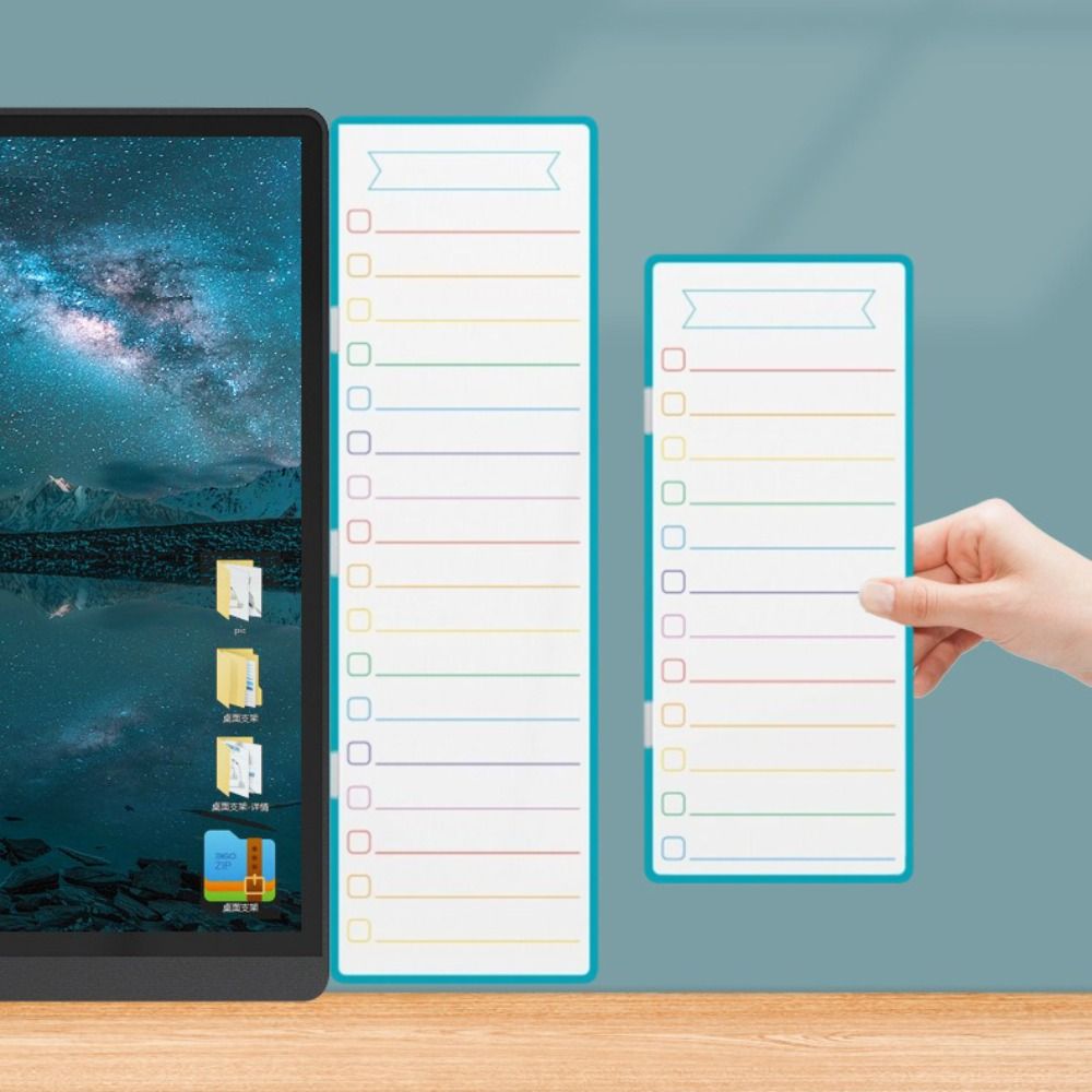 Sticky Memo Holder - Seite Notiztafel, gebackene Farbtafel, Monitor, Nachrichtentafel,