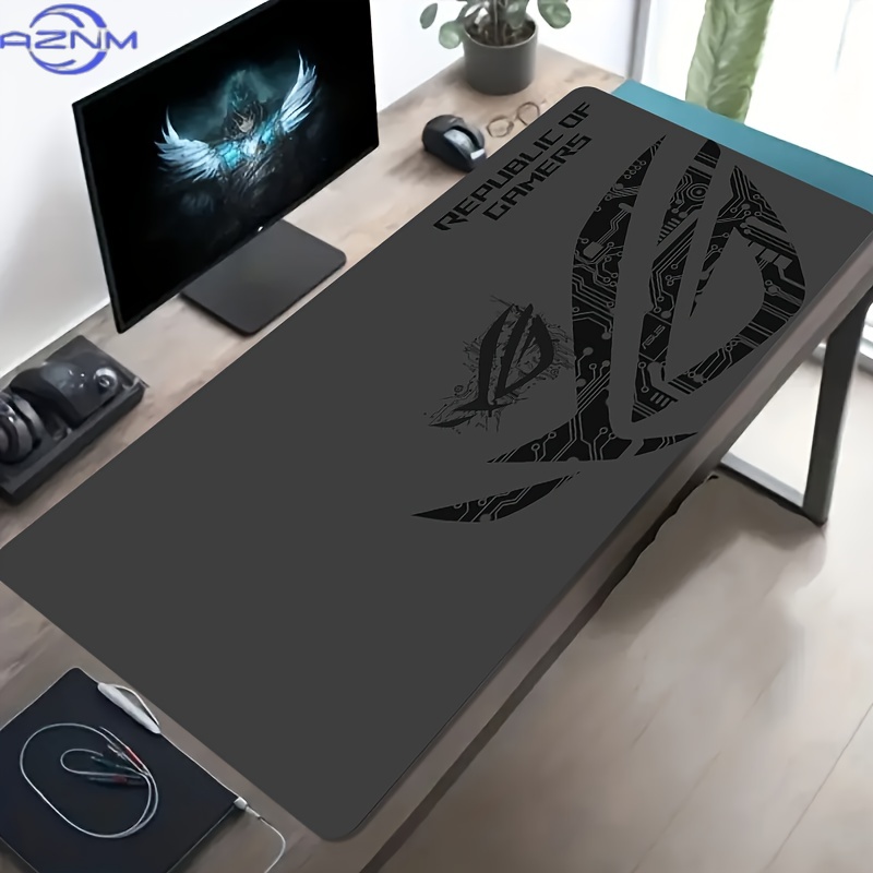 Desk Setup Gear - 1 Stück Großes Gaming-Mauspad mit ROG-Leiterplatten-Design,