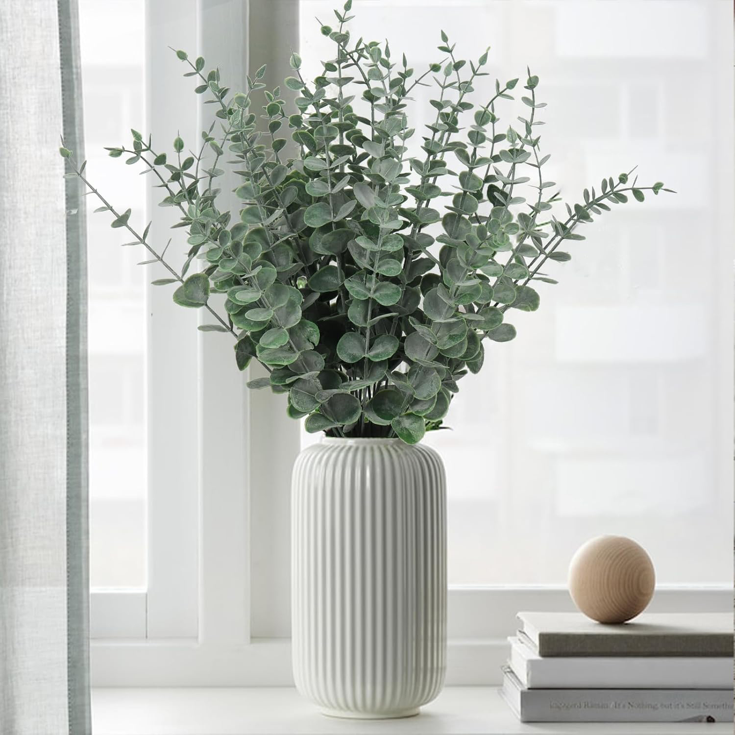 Desk Setup Plants - 10/20 stücke Künstliche Pflanzen Eukalyptus Blätter