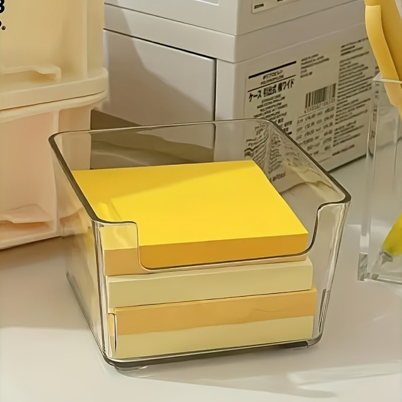 Sticky Memo Holder - Klarer Haftnotizhalter, Acryl-Memoständer-Organizer, wasserdichte Schreibtischaufbewahrung für