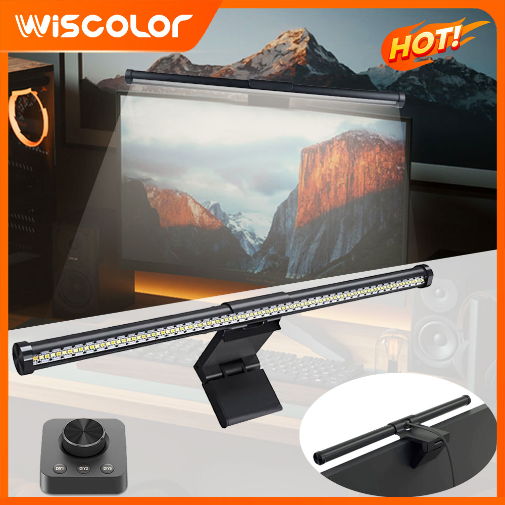 Desk Setup No Monitor - Dimmbare LED-Lichtleiste für Monitore, Fernbedienbare Dekorationsbeleuchtung,