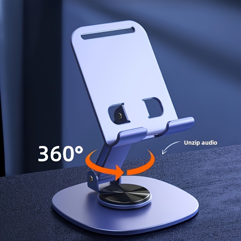 Desk Setup Gear - Robuster, faltbarer Telefonständer aus Metall, 360°