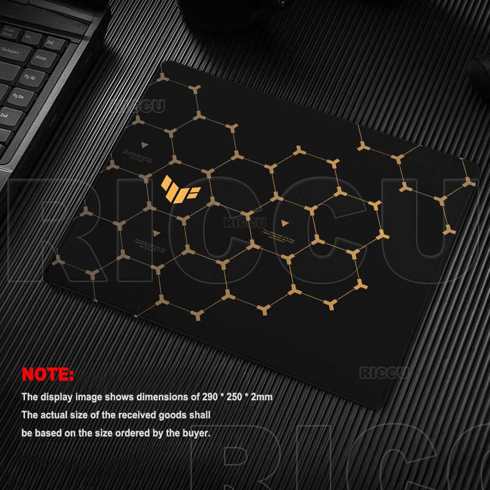 Desk Setup Black And White - Hexagon TUF Gaming Mauspad Gummi Rutschfeste