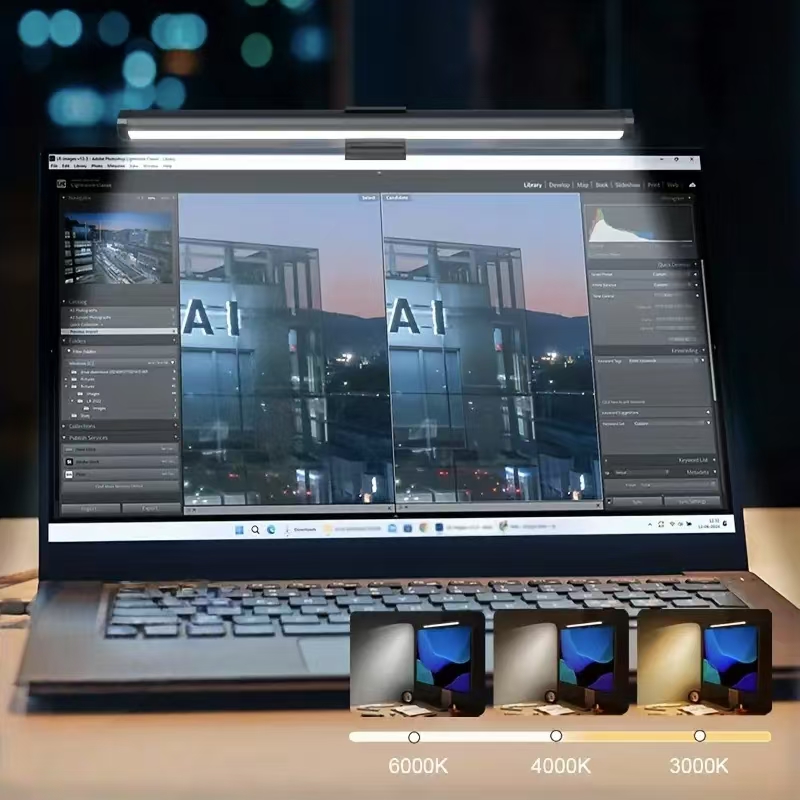 Desk Setup No Monitor - Stufenlos Dimmbare Augenfreundliche Schreibtischlampe Arbeits- und