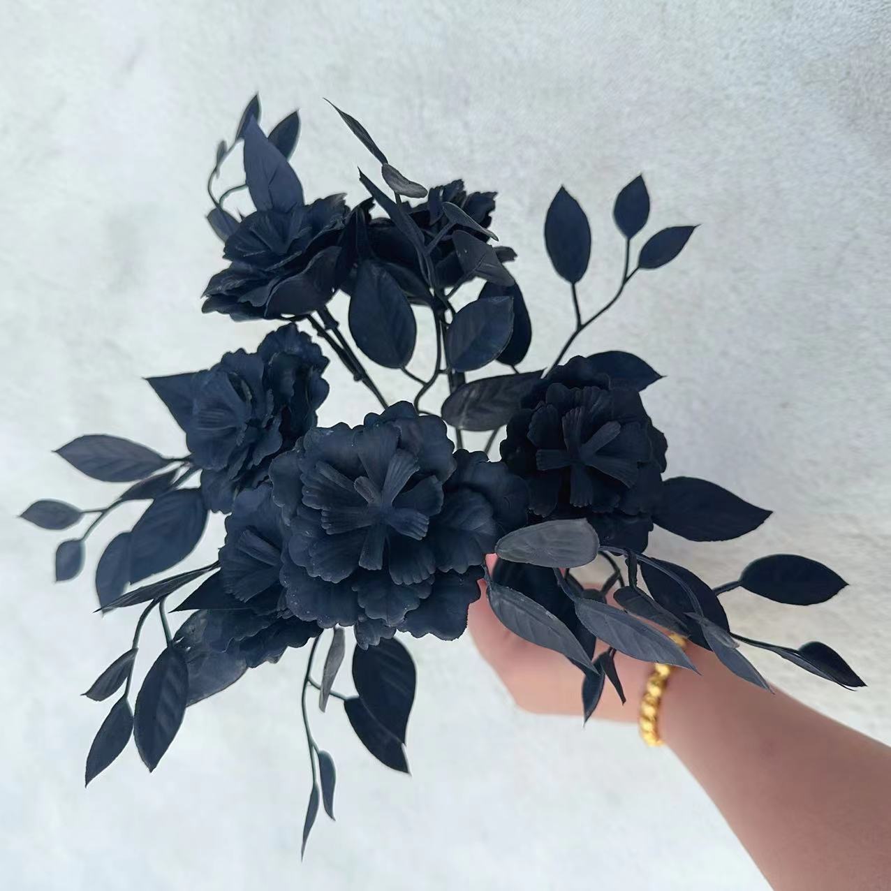 Schwarze Halloween-Kunstblumen – Desk Setup Plants Bewertung und Preis