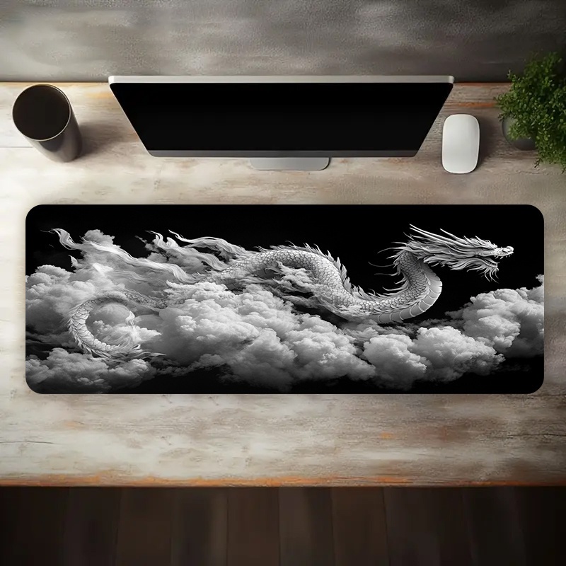 Schwarz-Weißes Drachen-Gaming- – Desk Setup Black And White Bewertung und Preis