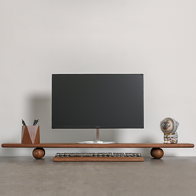 Desktop-Riser aus Naturholz, D – Desk Setup Dual Monitor Bewertung und Preis