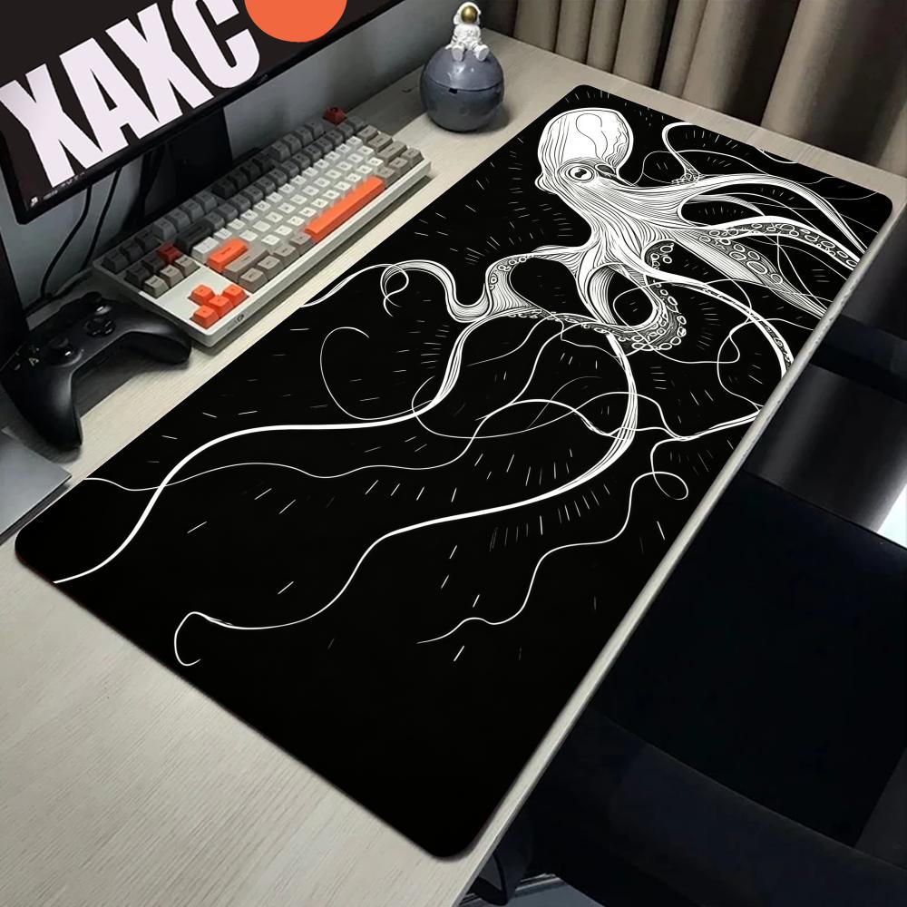 HYBXAXC Oktopus-Mauspad, Schwa – Desk Setup Black And White Bewertung und Preis