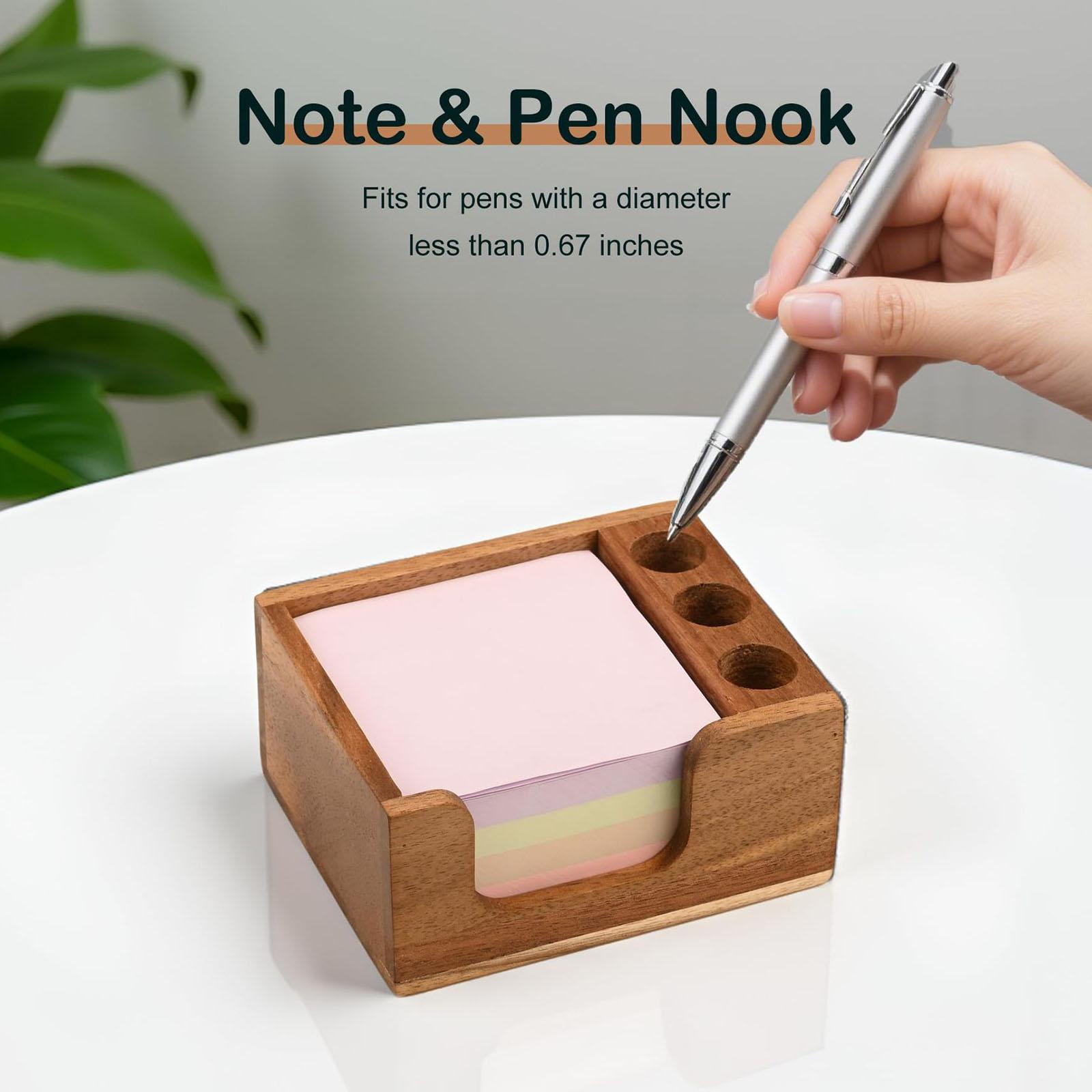 Haftnotizenhalter aus Akazienh – Sticky Memo Holder Bewertung und Preis