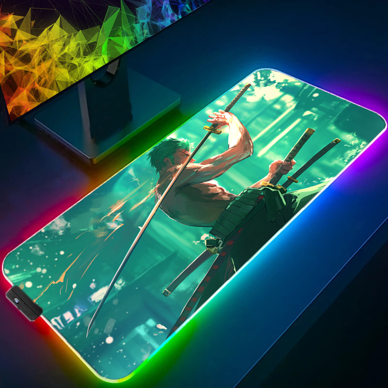 ONE PIECE Zoro Mauspad RGB Gam – Desk Setup Rug Bewertung und Preis