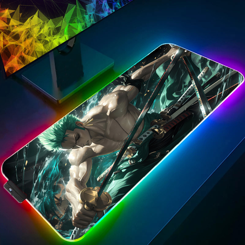 ONE PIECE Zoro Mauspad RGB Gam – Desk Setup Rug Bewertung und Preis