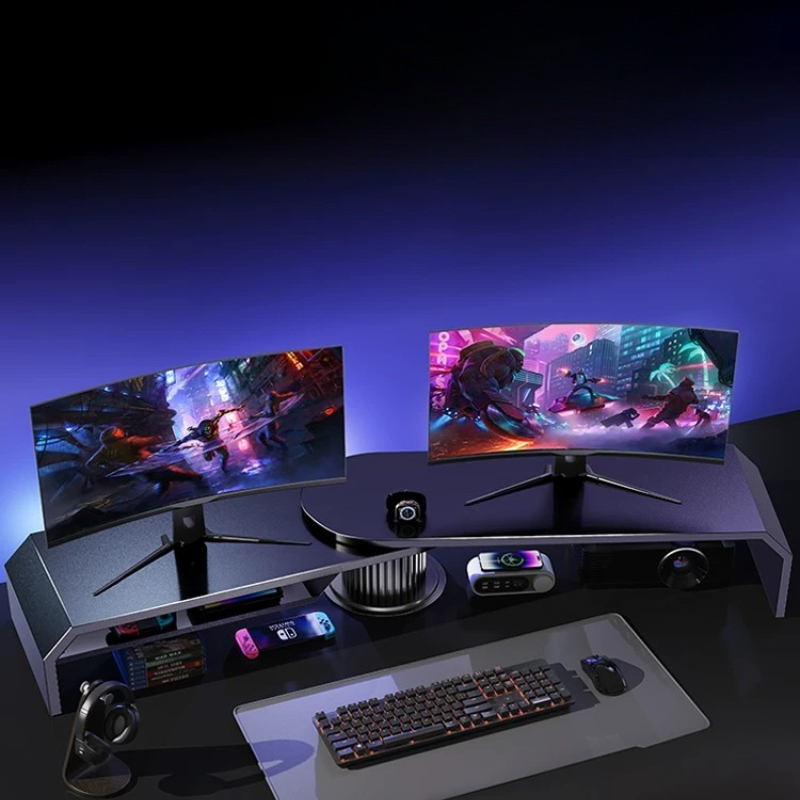 Gaming-Dual-Monitor-Ständer, B – Desk Setup Dual Monitor Bewertung und Preis