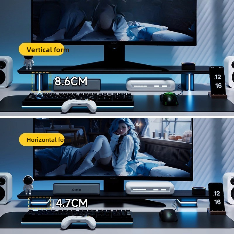 RGB-Monitorständer, ergonomisc – Desk Setup No Monitor Bewertung und Preis