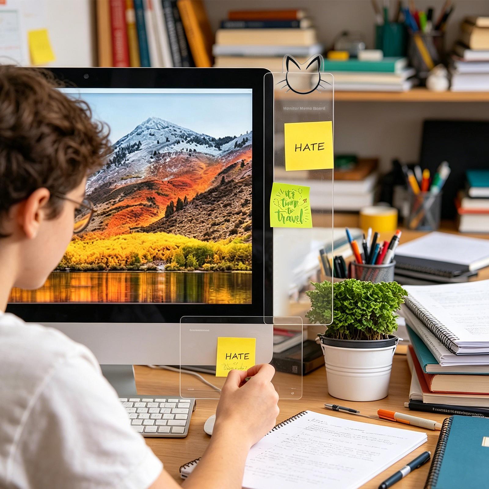 Monitor-Seiten-Memotafel, Acry – Sticky Memo Holder Bewertung und Preis