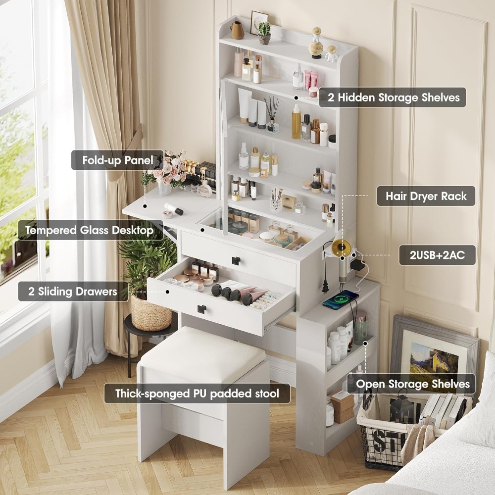 Kleiner Schminktisch mit 3 Ver – Desk Setup Small Bewertung und Preis