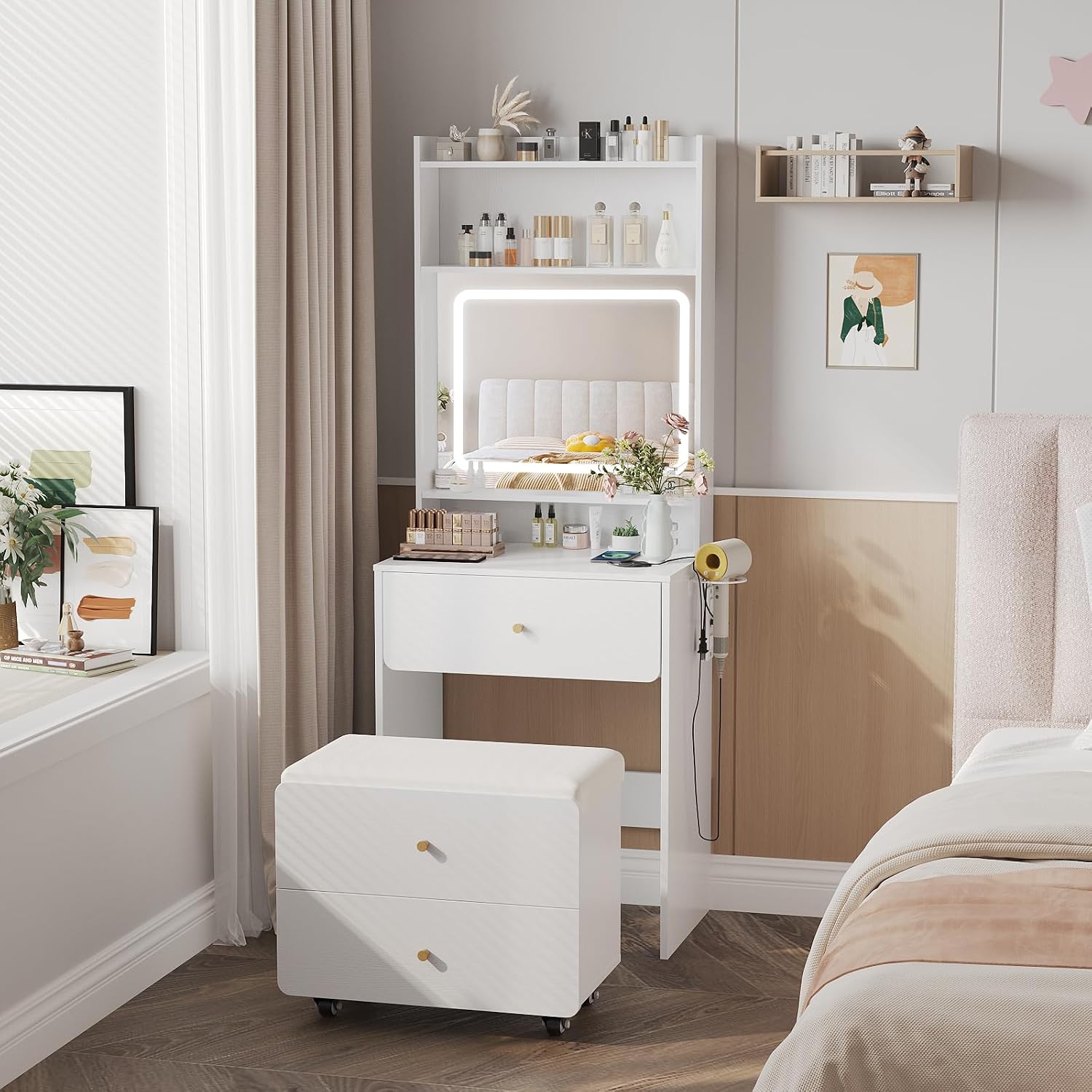 Schminktisch mit Spiegel & Bel – Desk Setup Small Bewertung und Preis